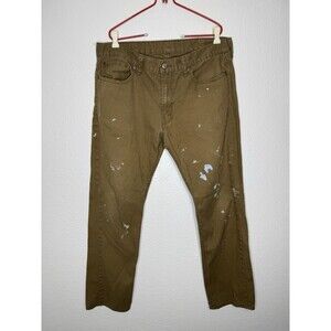 Levi's 511 Jeans Distressed Y2K Mens 38x32 Brown Slim Straight Denim Stretch